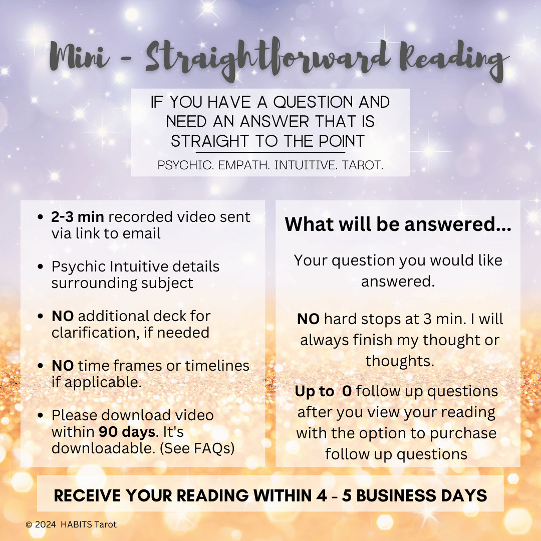 Standard Mini Straightforward Reading | HABITS Tarot